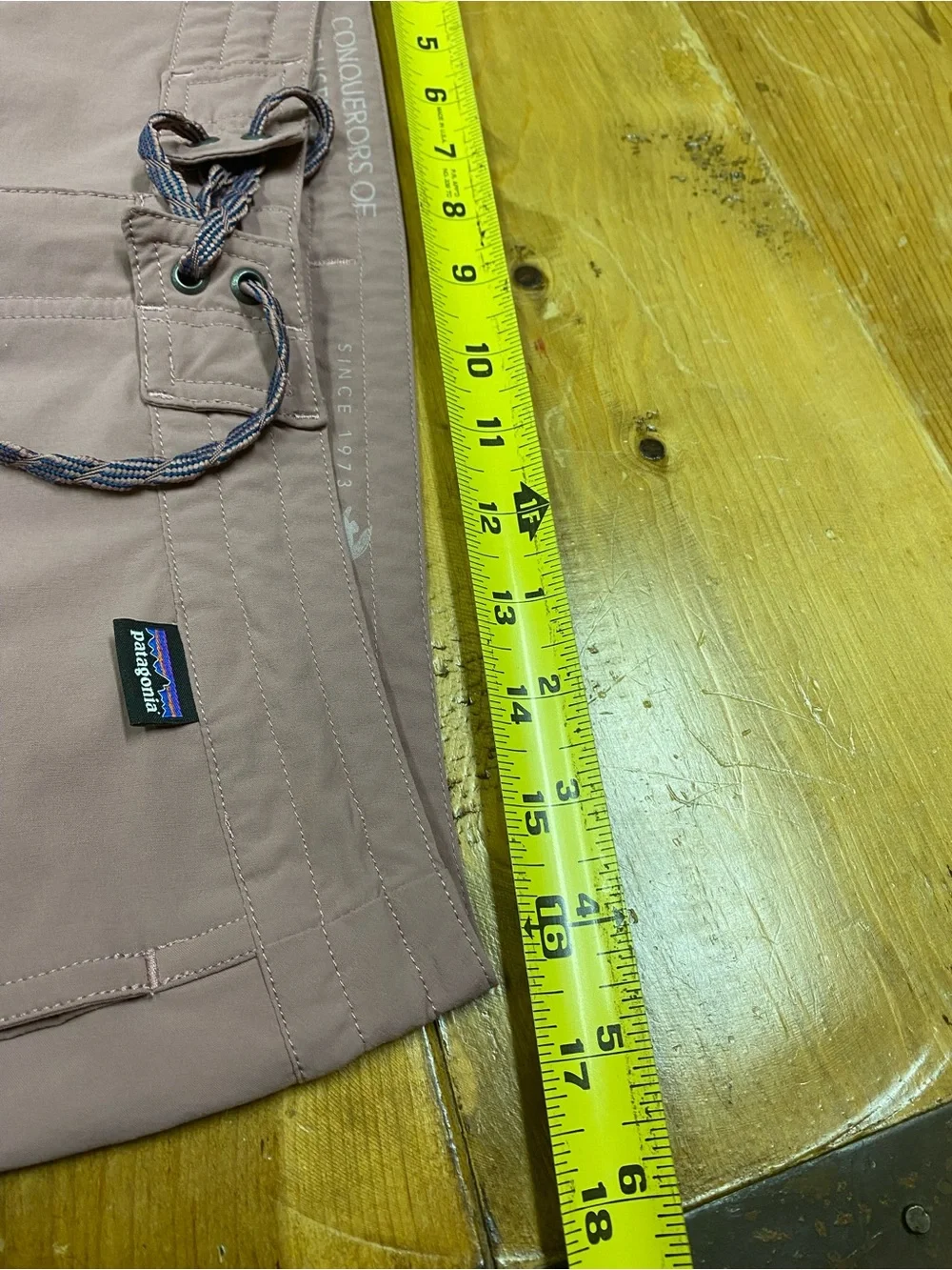 Patagonia Men’s Mauve-rose wayfarer hybrid walking shorts.